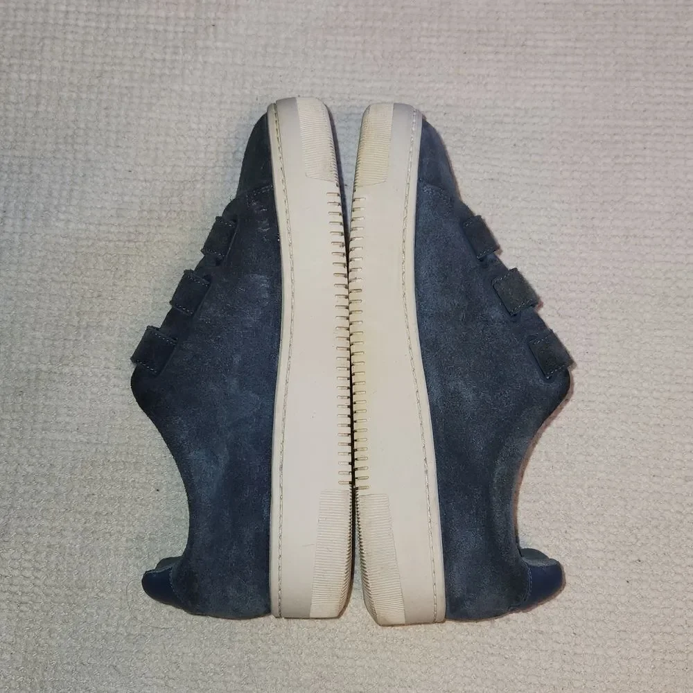 Sandro Paris Anita dusty blue suede Hook-and-loop fasteners sneakers 8.5